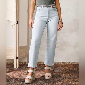 Levi’s Ribcage Straight Ankle Jeans Light Wash